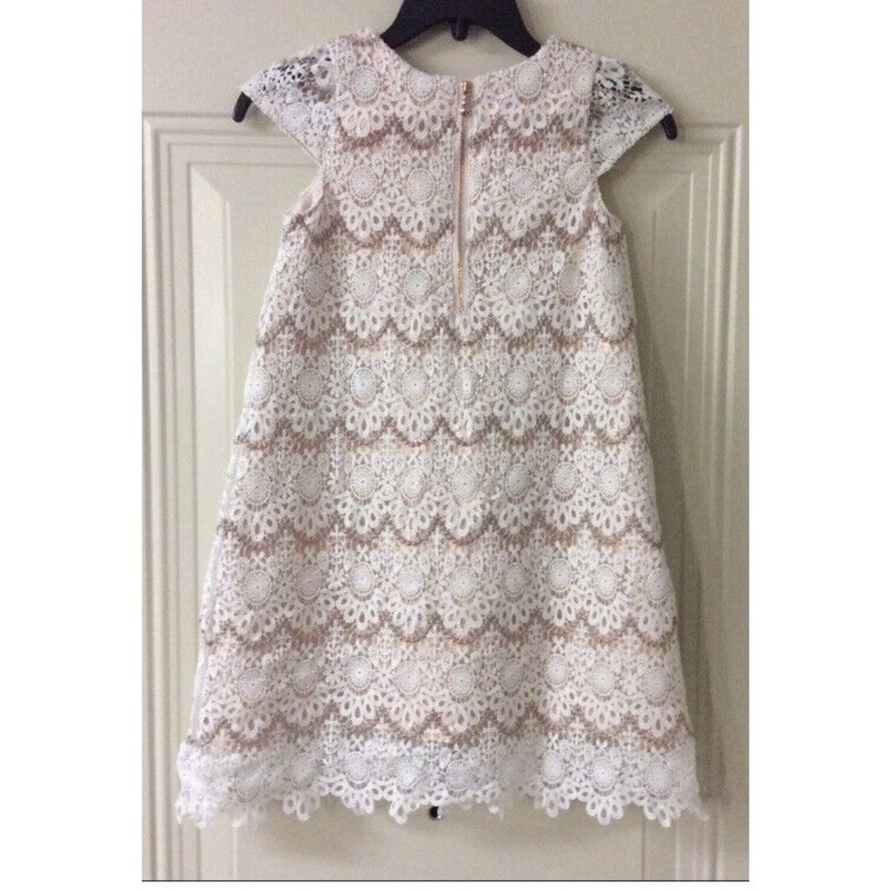 Camilla girls lace overlay pink Rose Blush white gold 5 twins?